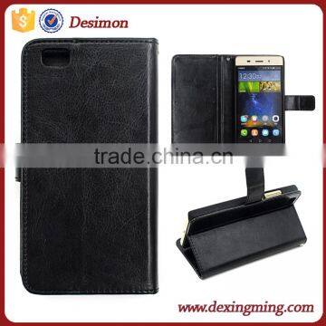 Factory price wallet flip leather cover for huawei p8 lite case cover