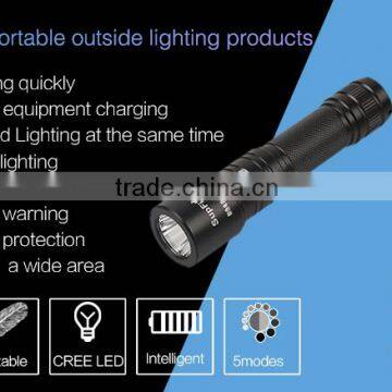USA Imported LED Flashlight With USB Charger photo-4