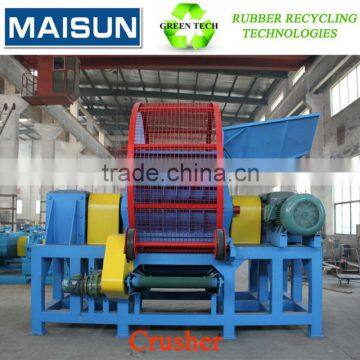 whole tire/tyre shredder for sale-waste tire recycling plant