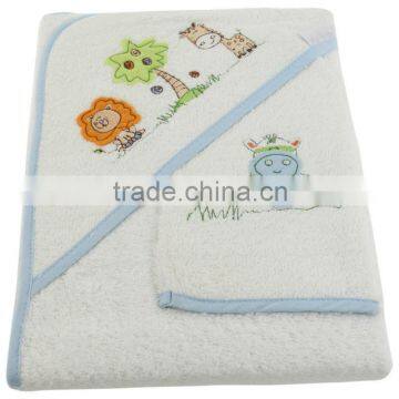 100% Cotton Reactive Printing hooded baby towel pattern