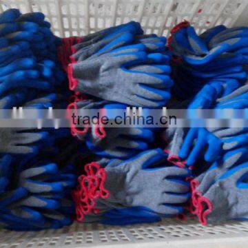 QL EXTENDED USED rubber gloves Latex corrugated gloves latex palm coated gloves cotton work glove