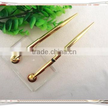 TT-06 cheap golden table fountain pen, metal desk pen for bank