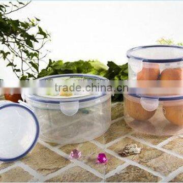 plastic kitchen plastic round food storage container set