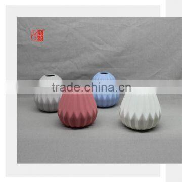 Mini Color Clay Ceramic Flower Vase Origami Inspired Geometric Vase