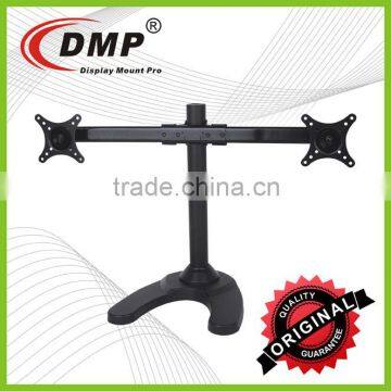 CURVE-D-STAND LED/LCD Dual Monitor Free Standing Desk Mount Stand Heavy Duty Fully Adjustable fits 27 inch Screen