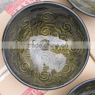 Rose Patterns Glass Bowl Basin