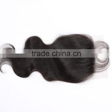 7A Brazilian Lace Closure 4x4 Virgin Body Wave Closure,Human Hair Closure Bleached Knot Free Middle 3 Part Closure