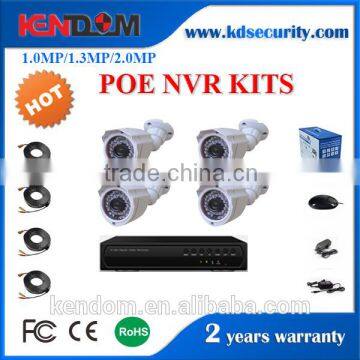 Kendom KD-PK4080SP-IP10 4 Channel Economical Specail POE NVR Kit HD IP Video Security CCTV Camera Kit IPC H.264 NVR Kit