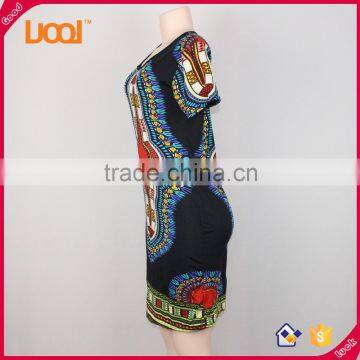 China Guangzhou Manufacturers Girls Dress Women Dress Africa Dashiki Printed Dress Quality Choice photo-2