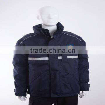 high quality waterproof flame resistant jacket with reflective tape and thermal inner coat EN 14116