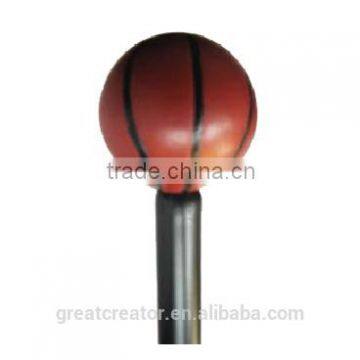 Great Creator 48-84" Basketball Resin Finials Kids Curtain Pole