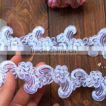 4.5cm European Off White Bridal Lace Veil Trim For Dress Accessories photo-2