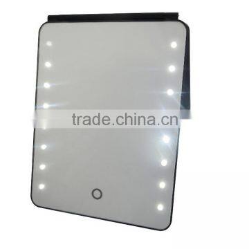 Ipad Shape Touch Sensor Luxury Dressing Table Mirror With Led Lights