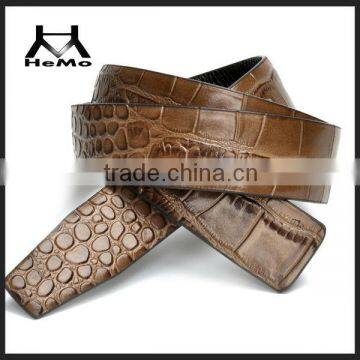 new design brown real crocodile belt