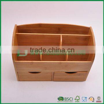 Fuboo--bamboo desk organizer with drawers