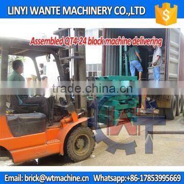 WANTE BRAND QT4-24 Block Making Machine Assembled Deivering to Customer Make More Money photo-3