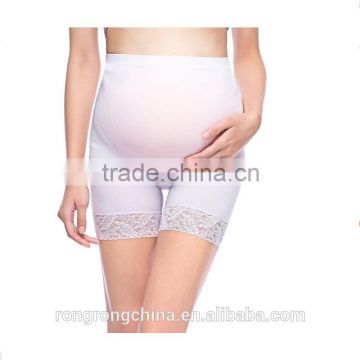 17 year Hosiery Supplier High Quality Women's Lace Seamless High Stretch Maternity Underwear Support Boyshort Panty