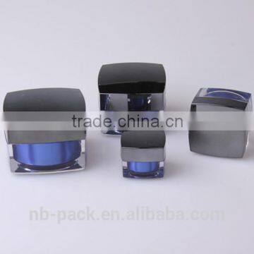 Square Cosmetic Acrylic Jar Face Cream Container 5g 15g 30g 50g