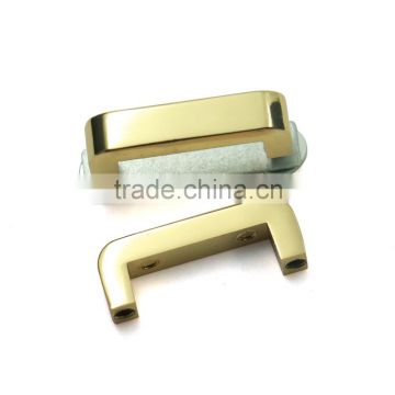 High quality shiny gold luxury metal open d ring for bag with screws and washers