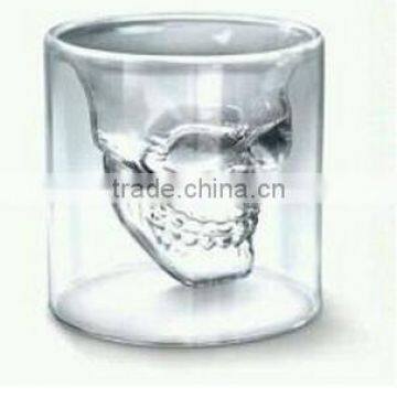 100 ml high quality doomed skull shot glass with customized logo printing