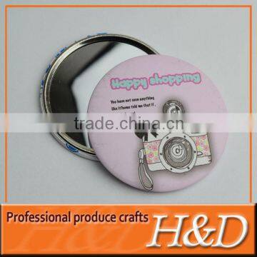 tin 5/6.8/7.4cm round pocket mirror