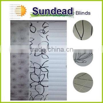 Panel curtain blackout decorative pattern sheer fabric home decor solution for sliding doors & patio doors