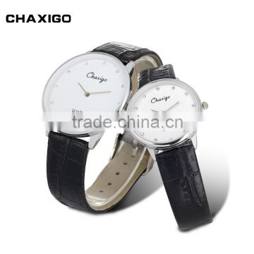 SHK-CHAXIGO Great design thin watch/leather strap bands watch/