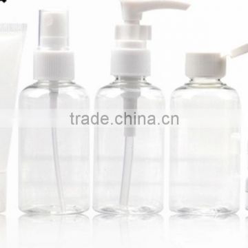 transparent plastic travel kit bottle travel plastic bottle