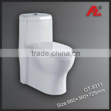 Ceramic siphonic one piece cheap toilet, wc toilet