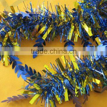 PET Wire Palm Leaves Metallic Plastic Christmas Garland photo-3