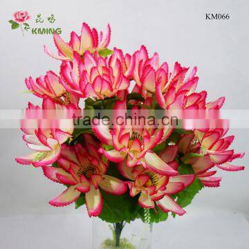 2016 hot sale artificial cemetery flower cheap artificial lotus flower big