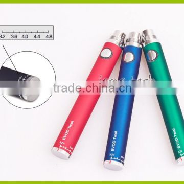 Hot sale electric cigarette evod twist,650 mah & 1000 mah ego evod battery,evod starter kit