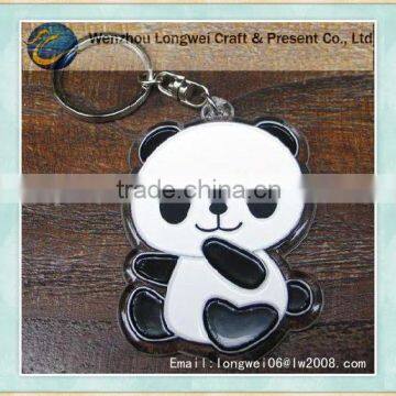 panda plastic keychain/promotional key chain/carabiner keychain