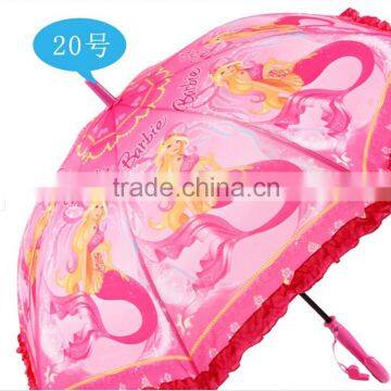 2014 bulk advertising children umbrella fashion kids umbrella with lace