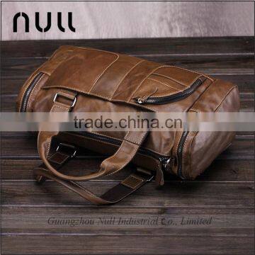 New Stylish Promotional Custom Waterproof Vintage Oil Genuine Leather Travel Duffle Bag for Men photo-2