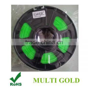 New Product For 2015 Printer Filament 1.75mm 1KG ABS Luminous Green