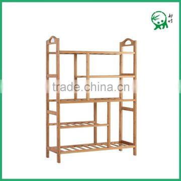 Eco-friendly Bamboo Shoe Rack/Living Room Furniture Corner Shelf photo-3
