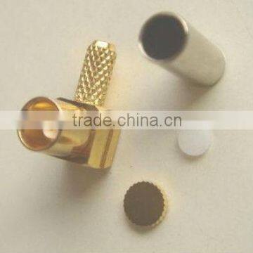 RF connector MCX female right angle crimp RG174 RG316