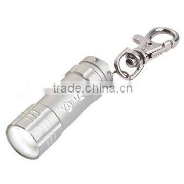 Mini Aluminum LED Promotional Flashlight w/Keychain