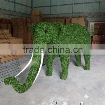 garden ornaments artificial topiary frame elephant animal plastic green sculpture garden statues with factory price