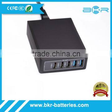 Wholesale Popular 40w QC2.0 Total 5-port Travel Wall Charger Adapter