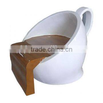 Creative Design FRP Morden Furniture Fiberglass Coffee Cup Chair decoration