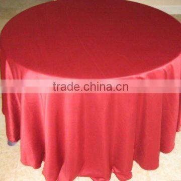 Red satin round table cloth/table linen for weddings