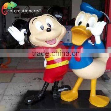 Christmas garden cute fiberglass cartoon statue decorations