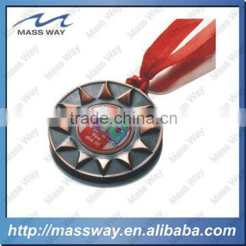 die casting star shape 3D old color metal run medal