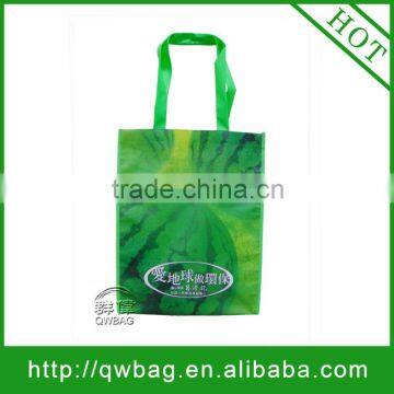 2014 the hottest beautiful green laminated non-woven shopping bag fruit