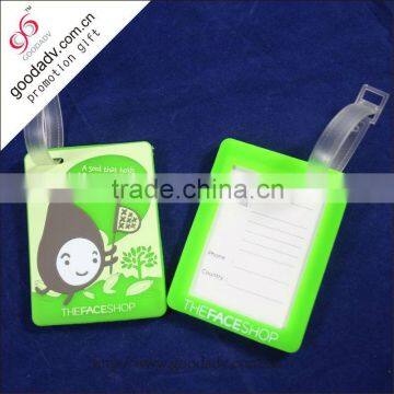 Custom made various shape high quality soft pvc luggage tag