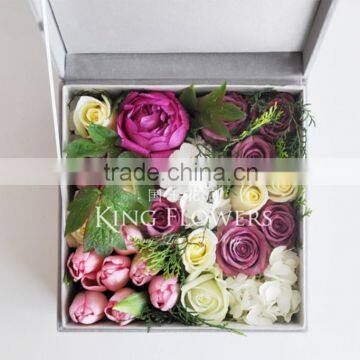 Dedicate and fancy square foldable flower box (ZJ-60056-007)