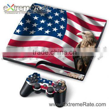 2014 Best Sale National Flag Case Skin Stickers For PS3 Slim Console Controller