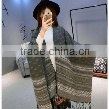 New Nepal Block Poncho Cape Blanket Scarf Wrap Heavy Warm photo-6